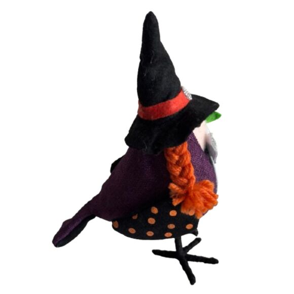 2021 Feathered Friend Greta Witch Fabric Halloween Table Decor Bird - Picture 3 of 4